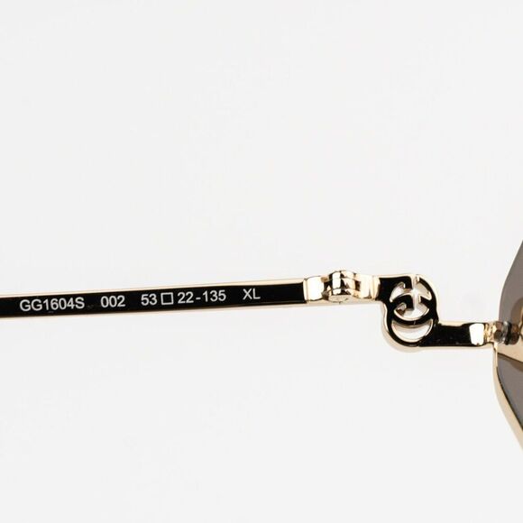 NEW Gucci GG1604S 002 Gold Brown Geometric Women Sunglasses main image 5